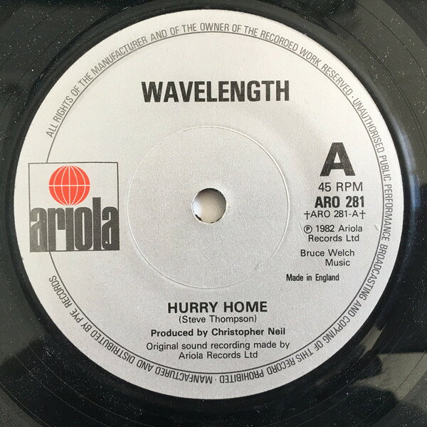 Artist Name: B - 【中古】英7” Wavelength Hurry Home ARO281 Ariola /00080