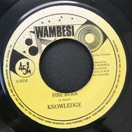 【中古】英7” Knowledge Fire Burn NONE Wambesi /00080 【中古】英7” Knowledge Fire Burn NONE Wambesi /00080