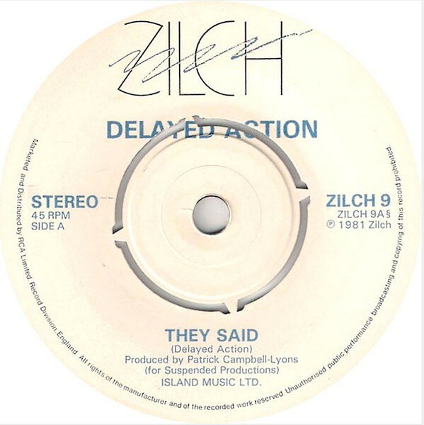 【中古】英7” Delayed Action They Said ZILCH9 Zilch /00080
