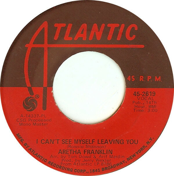 ・アーティスト Aretha Franklin ・タイトル I Can't See Myself Leaving You ・レーベル・型番 Atlantic 452619 ・フォーマット 7インチレコード ・コンディション(盤) 良い (VG+) ・コンディション(ジャケット) プレインカバー（元ジャケット／カバー無し） ・コンディション(帯) オビなし ・特記事項 サンプル画像です。実際の商品の画像ではありません 商品写真はバーコード/カタログ番号に対応したサンプル画像ですので、お送りする商品の画像ではありません。帯やライナーなどの付属品は、特記事項に記載されている場合のみ含まれます。プロモやカラーレコードなどの仕様についても、該当する場合のみ特記事項に記載しています。 【ご購入前に必ずご確認ください】 ・本店サイト(www.recordcity.jp)とは価格、送料が違います ・本店サイト、その他支店のオーダーとは同梱発送できません ・注文確定後に別の注文を頂いた場合、注文同士の同梱は致しかねます。 ・別倉庫から発送しているため、店頭受け渡しは対応しておりません ・一部商品は他の通販サイトでも販売しているため、ご注文のタイミングによっては商品のご用意ができない場合がございます。 ・土日祝日はお休みです 金曜・祝前日9時以降のご連絡またはご入金は、返答または発送が週明け・祝日明けに順次対応となります。 ・ご購入後のキャンセル不可 ご購入後のキャンセルはいかなる理由においてもお受けできません。ご了承の上、ご購入くださいませ。 ・日本郵便(ゆうパック/ゆうメール)によるお届けになります。 ・中古品であることをご理解ください 当ストアでは中古商品を主に販売しております。中古品であることをご理解の上ご購入ください。また、一部商品はRecordCityオンラインストアで試聴可能です。 ・返品について お客様のご都合による返品は一切承っておりません。 表記の内容と実際の商品に相違がある場合、また針飛び等で返品・返金をご希望される場合は、商品の到着後1週間以内にご連絡ください。商品の返送をこちらで確認後、キャンセル・返金を行います。 コンディションVG以下の商品は返品できません。プレイに影響のない表面のこすれ傷、プレス起因のノイズ盤は返品の対象外です。 【コンディション表記】 ・ほぼ新品(M-)(Like New) 完全な新品。未使用。当店ではほぼ使用しません ・非常に良い(EX)(Excellent) 中古盤として美品な状態。わずかな経年を感じるものの傷みを感じさせない、当店基準で最高の状態 ・良い(VG+)(Very Good Plus) 丁寧に扱われた中古品で、軽い使用感がみられる。 ・可(VG)(Acceptable) 使い込まれた中古品で、「良い」よりもさらに使用感がみられる。 ・悪い(VG-)(Bad) 状態が悪いアイテム。使用の保障はなく、再生不可、針飛び、目立つノイズがあるかもしれない。状態によるクレーム不可。返品不可。 ・非常に悪い(G)(Very Bad) 「悪い」よりさらに状態が悪いアイテム。使用の保障はなく、再生不可、針飛び、目立つノイズがあるかもしれない。状態によるクレーム不可。返品不可。 ・ジャンク(Fair)(Junk/Fair) 割れている、反っている、水ダメージがある、カビ、ジャケットが分離している、ひどい書き込み、ひどい擦れなど最低の状態。使用の保障はなく、再生不可、針飛び、目立つノイズがあるかもしれない。状態によるクレーム不可。返品不可。 ・ジャンク(Poor)(Junk/Poor) 割れている、反っている、水ダメージがある、カビ、ジャケットが分離している、ひどい書き込み、ひどい擦れなど最低の状態。使用の保障はなく、再生不可、針飛び、目立つノイズがあるかもしれない。状態によるクレーム不可。返品不可。