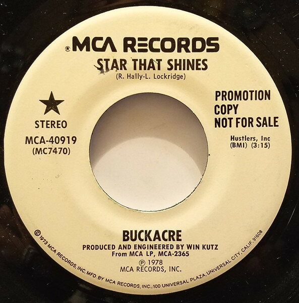 Other - 【中古】米7” Buckacre Star That Shines MCA40919 MCA Records /00080