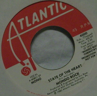 Artist Name: R - 【中古】米7” Mondo Rock State Of The Heart 4000 Atlantic /00080