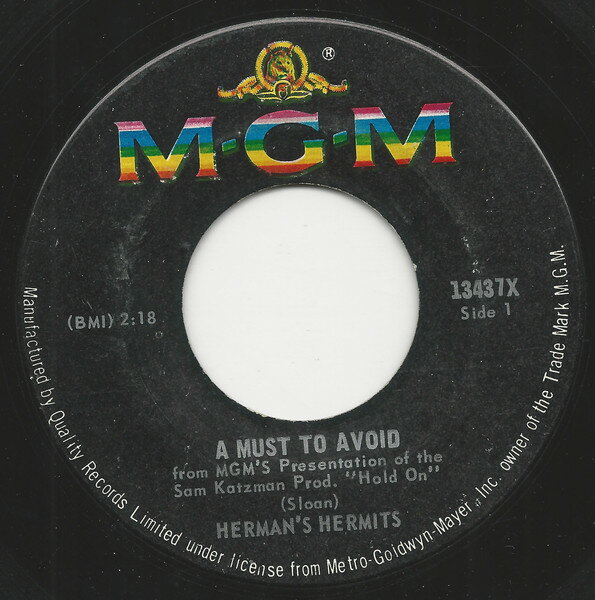 加7” Hermans Hermits A Must To Avoid 13437X MGM Records /00080