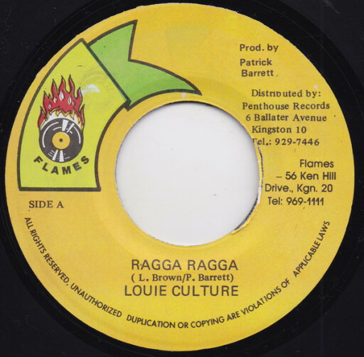 【中古】ジャマイカ7” Louie Culture Ragga Ragga NONE Flames /00080 【中古】ジャマイカ7” Louie Culture Ragga Ragga NONE Flames /00080