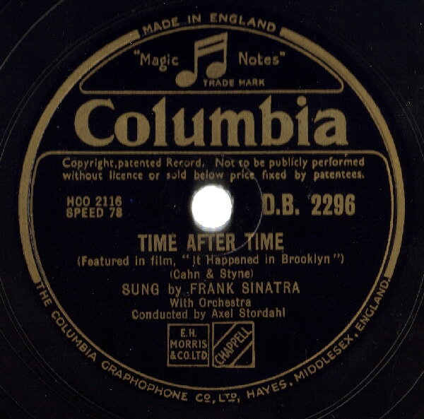 【中古】78RPM/SP Frank Sinatra Time After Time / Its The Same Old Dream DB2296 COLUMBIA /00500