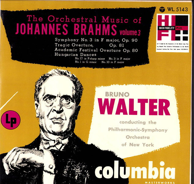LP Bruno Walter Orchestral Music Of Johannes Brahmd Vol.3 WL5143 COLUMBIA Japan /00260