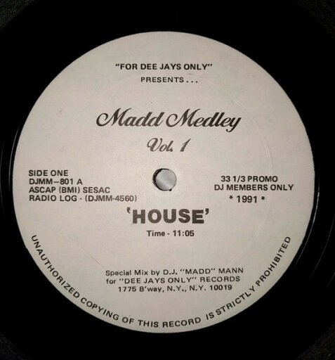【中古】米12” D.J. ”Madd” Mann Madd Medley Vol. 1 DJMM4560 Dee Jays Only Record プロモ /00250 【中古】米12” D.J. ”Madd” Mann Madd Medley Vol. 1 DJMM4560 Dee Jays Only Record プロモ /00250