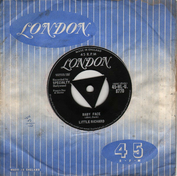 艺人名: U - 【中古】7” Little Richard Baby Face 45HLU8770 London Records /00080