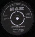 【中古】英7” Gilbert OSullivan Happiness Is Me And You MAM114 MAM /00080
