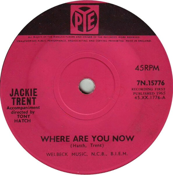 【中古】英7” Jackie Trent Where Are You Now 7N15776 Pye Records /00080