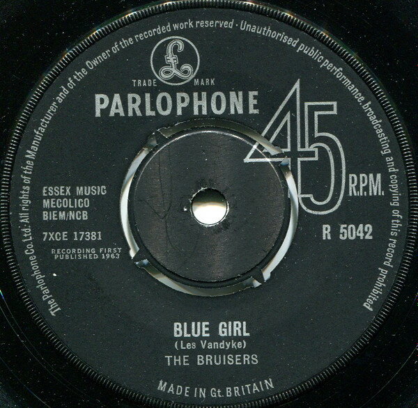 【中古】英7” Lee Stirling & The Bruisers Blue Girl R5042 Parlophone /00080