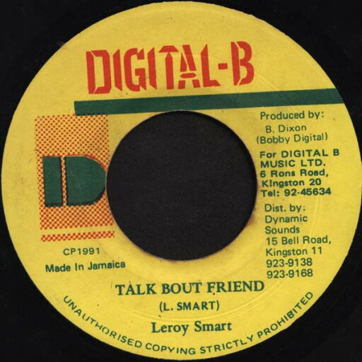 【中古】ジャマイカ7” Leroy Smart Talk Bout Friend NONE Digital-B /00080 【中古】ジャマイカ7” Leroy Smart Talk Bout Friend NONE Digital-B /00080