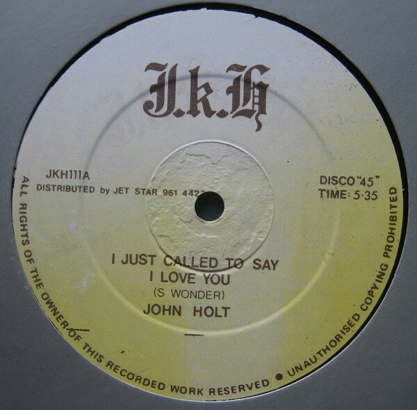 【中古】英12” John Holt I Just Called To Say I Love You JKH111 J.K.H. /00250