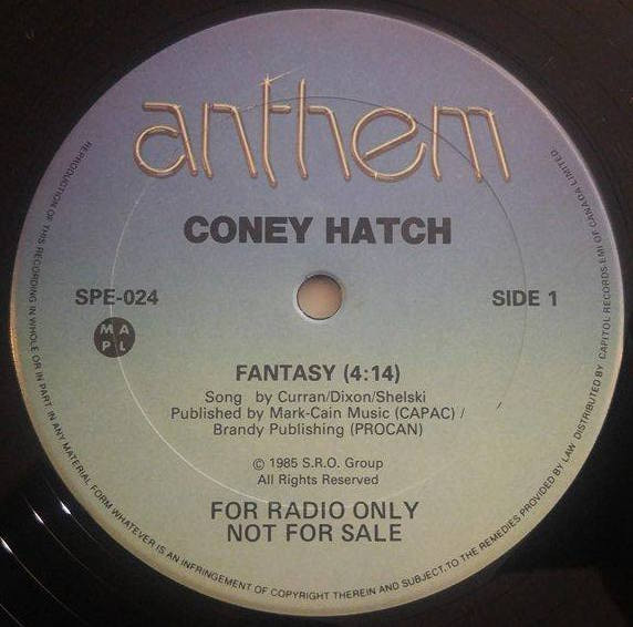 【中古】LP Coney Hatch Fantasy SPE024PROMO Anthem /00260