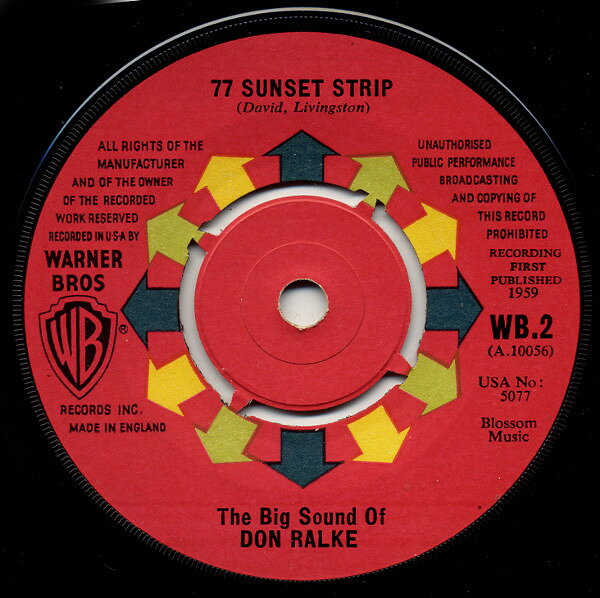 ・アーティスト Big Sound Of Don Ralke / Pete Candoli & His Orchestra ・タイトル 77 Sunset Strip / 77 Sunset Strip Cha-cha ・レーベル・型番 WARNER BROS. WB2 ・フォーマット 7インチレコード ・コンディション(盤) 良い (VG+) ・コンディション(ジャケット) プレインカバー（元ジャケット／カバー無し） ・コンディション(帯) オビなし ・特記事項 【盤に浅い跡】【盤に小さいキズ】 サンプル画像です。実際の商品の画像ではありません 商品写真はバーコード/カタログ番号に対応したサンプル画像ですので、お送りする商品の画像ではありません。帯やライナーなどの付属品は、特記事項に記載されている場合のみ含まれます。プロモやカラーレコードなどの仕様についても、該当する場合のみ特記事項に記載しています。 【ご購入前に必ずご確認ください】 ・本店サイト(www.recordcity.jp)とは価格、送料が違います ・本店サイト、その他支店のオーダーとは同梱発送できません ・注文確定後に別の注文を頂いた場合、注文同士の同梱は致しかねます。 ・別倉庫から発送しているため、店頭受け渡しは対応しておりません ・一部商品は他の通販サイトでも販売しているため、ご注文のタイミングによっては商品のご用意ができない場合がございます。 ・土日祝日はお休みです 金曜・祝前日9時以降のご連絡またはご入金は、返答または発送が週明け・祝日明けに順次対応となります。 ・ご購入後のキャンセル不可 ご購入後のキャンセルはいかなる理由においてもお受けできません。ご了承の上、ご購入くださいませ。 ・日本郵便(ゆうパック/ゆうメール)によるお届けになります。 ・中古品であることをご理解ください 当ストアでは中古商品を主に販売しております。中古品であることをご理解の上ご購入ください。また、一部商品はRecordCityオンラインストアで試聴可能です。 ・返品について お客様のご都合による返品は一切承っておりません。 表記の内容と実際の商品に相違がある場合、また針飛び等で返品・返金をご希望される場合は、商品の到着後1週間以内にご連絡ください。商品の返送をこちらで確認後、キャンセル・返金を行います。 コンディションVG以下の商品は返品できません。プレイに影響のない表面のこすれ傷、プレス起因のノイズ盤は返品の対象外です。 【コンディション表記】 ・ほぼ新品(M-)(Like New) 完全な新品。未使用。当店ではほぼ使用しません ・非常に良い(EX)(Excellent) 中古盤として美品な状態。わずかな経年を感じるものの傷みを感じさせない、当店基準で最高の状態 ・良い(VG+)(Very Good Plus) 丁寧に扱われた中古品で、軽い使用感がみられる。 ・可(VG)(Acceptable) 使い込まれた中古品で、「良い」よりもさらに使用感がみられる。 ・悪い(VG-)(Bad) 状態が悪いアイテム。使用の保障はなく、再生不可、針飛び、目立つノイズがあるかもしれない。状態によるクレーム不可。返品不可。 ・非常に悪い(G)(Very Bad) 「悪い」よりさらに状態が悪いアイテム。使用の保障はなく、再生不可、針飛び、目立つノイズがあるかもしれない。状態によるクレーム不可。返品不可。 ・ジャンク(Fair)(Junk/Fair) 割れている、反っている、水ダメージがある、カビ、ジャケットが分離している、ひどい書き込み、ひどい擦れなど最低の状態。使用の保障はなく、再生不可、針飛び、目立つノイズがあるかもしれない。状態によるクレーム不可。返品不可。 ・ジャンク(Poor)(Junk/Poor) 割れている、反っている、水ダメージがある、カビ、ジャケットが分離している、ひどい書き込み、ひどい擦れなど最低の状態。使用の保障はなく、再生不可、針飛び、目立つノイズがあるかもしれない。状態によるクレーム不可。返品不可。