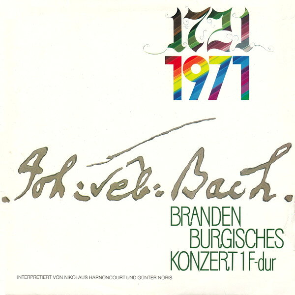【中古】LP J. S. Bach 1721 1971 , Brandenburgisches Konzert 1 F, Dur 77150 /00260