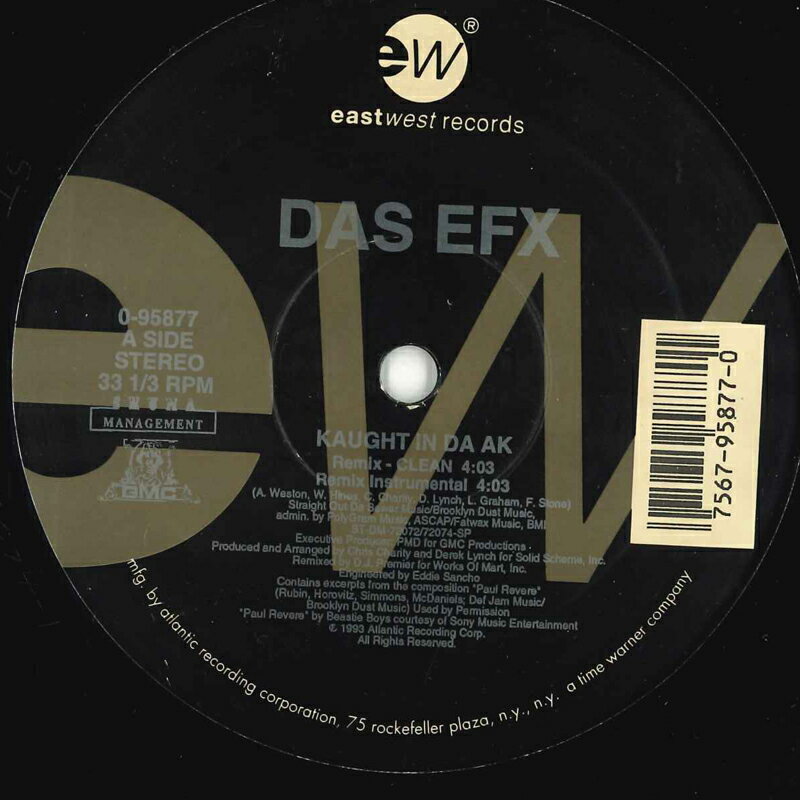 ・アーティスト Das EFX ・タイトル Kaught In Da Ak ・レーベル・型番 EAST WEST 095877 ・フォーマット 12インチレコード ・コンディション(盤) 良い (VG+) ・コンディション(ジャケット) 良い (VG+) ・コンディション(帯) オビなし ・特記事項 【盤に薄い跡】【デッドワックス頭出しシール】【シュリンク残し】【hype sticker】 サンプル画像です。実際の商品の画像ではありません 商品写真はバーコード/カタログ番号に対応したサンプル画像ですので、お送りする商品の画像ではありません。帯やライナーなどの付属品は、特記事項に記載されている場合のみ含まれます。プロモやカラーレコードなどの仕様についても、該当する場合のみ特記事項に記載しています。 【ご購入前に必ずご確認ください】 ・本店サイト(www.recordcity.jp)とは価格、送料が違います ・本店サイト、その他支店のオーダーとは同梱発送できません ・注文確定後に別の注文を頂いた場合、注文同士の同梱は致しかねます。 ・別倉庫から発送しているため、店頭受け渡しは対応しておりません ・一部商品は他の通販サイトでも販売しているため、ご注文のタイミングによっては商品のご用意ができない場合がございます。 ・土日祝日はお休みです 金曜・祝前日9時以降のご連絡またはご入金は、返答または発送が週明け・祝日明けに順次対応となります。 ・ご購入後のキャンセル不可 ご購入後のキャンセルはいかなる理由においてもお受けできません。ご了承の上、ご購入くださいませ。 ・日本郵便(ゆうパック/ゆうメール)によるお届けになります。 ・中古品であることをご理解ください 当ストアでは中古商品を主に販売しております。中古品であることをご理解の上ご購入ください。また、一部商品はRecordCityオンラインストアで試聴可能です。 ・返品について お客様のご都合による返品は一切承っておりません。 表記の内容と実際の商品に相違がある場合、また針飛び等で返品・返金をご希望される場合は、商品の到着後1週間以内にご連絡ください。商品の返送をこちらで確認後、キャンセル・返金を行います。 コンディションVG以下の商品は返品できません。プレイに影響のない表面のこすれ傷、プレス起因のノイズ盤は返品の対象外です。 【コンディション表記】 ・ほぼ新品(M-)(Like New) 完全な新品。未使用。当店ではほぼ使用しません ・非常に良い(EX)(Excellent) 中古盤として美品な状態。わずかな経年を感じるものの傷みを感じさせない、当店基準で最高の状態 ・良い(VG+)(Very Good Plus) 丁寧に扱われた中古品で、軽い使用感がみられる。 ・可(VG)(Acceptable) 使い込まれた中古品で、「良い」よりもさらに使用感がみられる。 ・悪い(VG-)(Bad) 状態が悪いアイテム。使用の保障はなく、再生不可、針飛び、目立つノイズがあるかもしれない。状態によるクレーム不可。返品不可。 ・非常に悪い(G)(Very Bad) 「悪い」よりさらに状態が悪いアイテム。使用の保障はなく、再生不可、針飛び、目立つノイズがあるかもしれない。状態によるクレーム不可。返品不可。 ・ジャンク(Fair)(Junk/Fair) 割れている、反っている、水ダメージがある、カビ、ジャケットが分離している、ひどい書き込み、ひどい擦れなど最低の状態。使用の保障はなく、再生不可、針飛び、目立つノイズがあるかもしれない。状態によるクレーム不可。返品不可。 ・ジャンク(Poor)(Junk/Poor) 割れている、反っている、水ダメージがある、カビ、ジャケットが分離している、ひどい書き込み、ひどい擦れなど最低の状態。使用の保障はなく、再生不可、針飛び、目立つノイズがあるかもしれない。状態によるクレーム不可。返品不可。