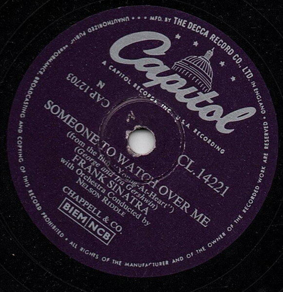 【中古】78RPM/SP Frank Sinatra Someone To Watch Over Me / The Gal That Got Away CL14221 CAPITOL RECORDS /00500