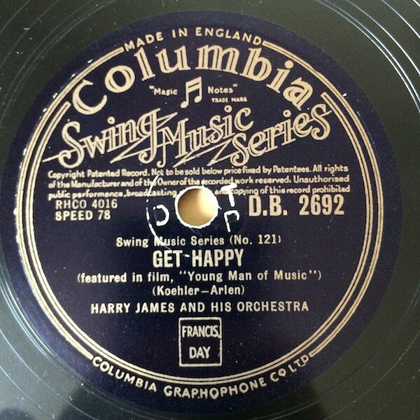 【中古】78RPM/SP Harry James &amp; His Orchestra Get Happy / Melancholy Rhapsody DB2692 COLUMBIA /00500