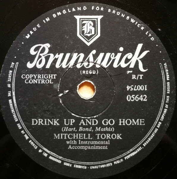 78RPM/SP Mitchell Torok Drink Up And Go Home / Take This Heart 05642 RCA /00500