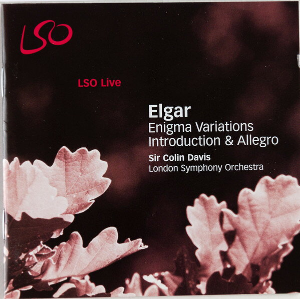 CD Sir Edward Elgar, Sir Colin Da Enigma Variations / Introduction &amp; Allegro For Stri LSO0109 LSO Live /00110