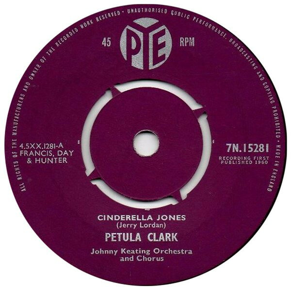 【中古】7” Petula Clark Cinderella Jones 7N15281 Pye Records /00080