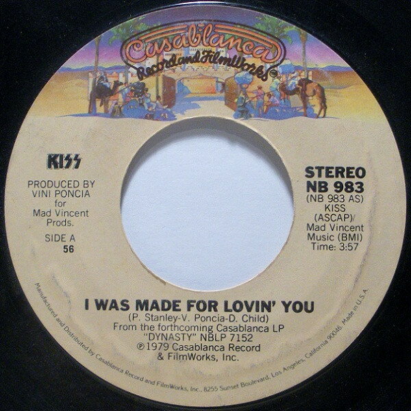 【中古】米7” Kiss I Was Made For Lovin You NB983 Casablanca /00080