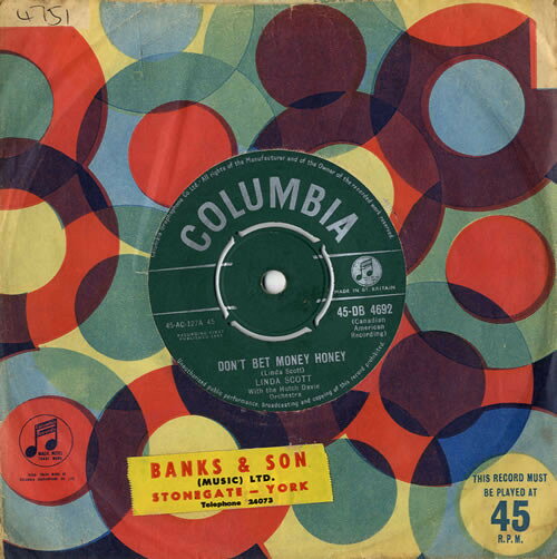【中古】7” Linda Scott Dont Bet Money Honey 45DB4692 Columbia /00080