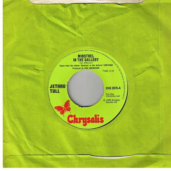 【中古】英7” Jethro Tull Minstrel In The Gallery CHS2075 Chrysalis /00080