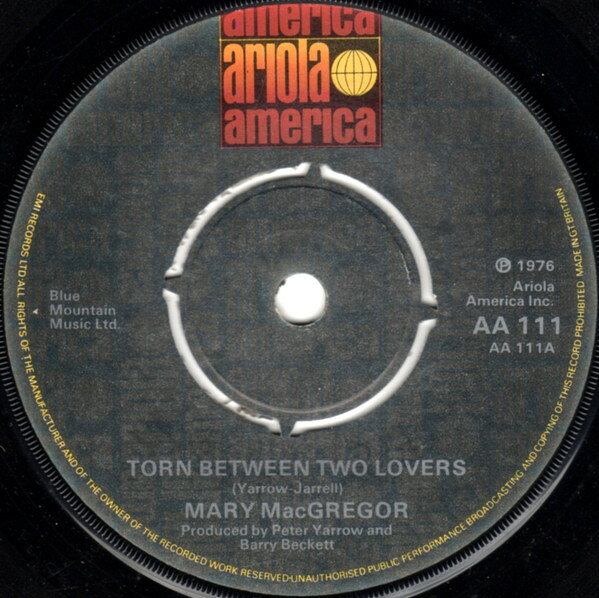 【中古】英7” Mary MacGregor Torn Between Two Lovers AA111 Ariola America /00080