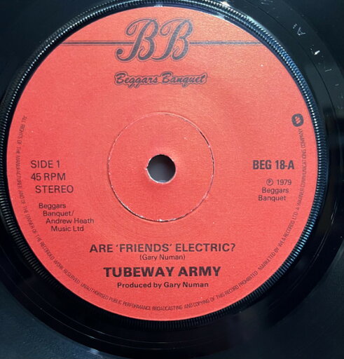 【中古】英7” Tubeway Army Are Friends Electric? BEG18 Beggars Banquet /00080 【中古】英7” Tubeway Army Are Friends Electric? BEG18 Beggars Banquet /00080