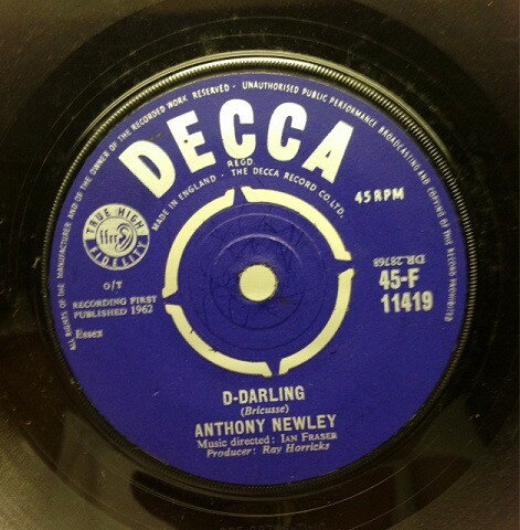 【中古】英7” Anthony Newley D-Darling 45F11419 Decca /00080