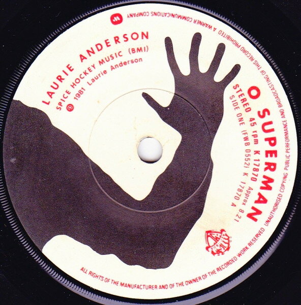 【中古】英7” Laurie Anderson O Superman K17870 Warner Bros. Records /00080