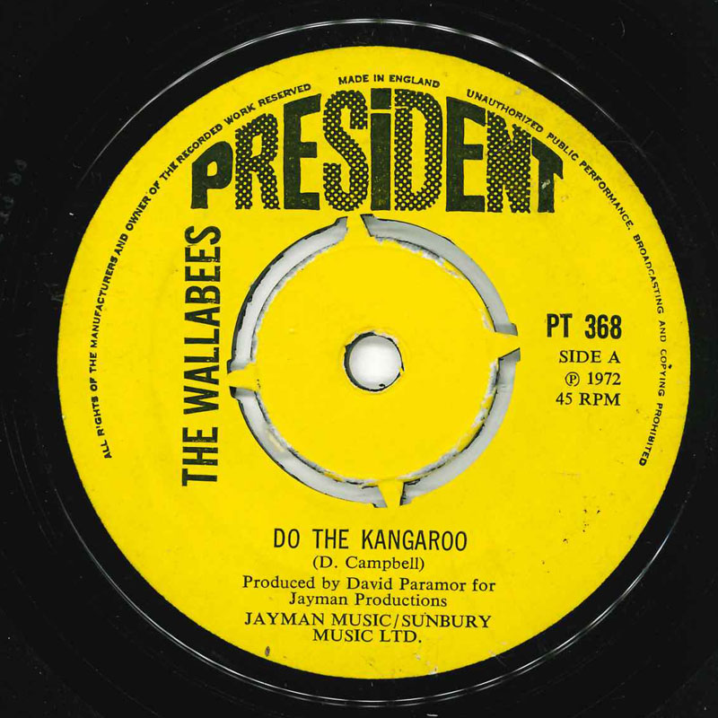 Artist Name: J - 【中古】英7” Wallabees Do The Kangaroo PT368 President Records /00080