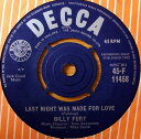 【中古】英7” Billy Fury Last Night Was Made For Love 45F11458 Decca /00080