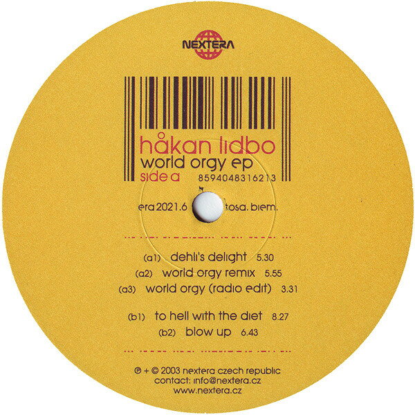 【中古】12” H kan Lidbo World Orgy EP ERA20216 Nextera /00250