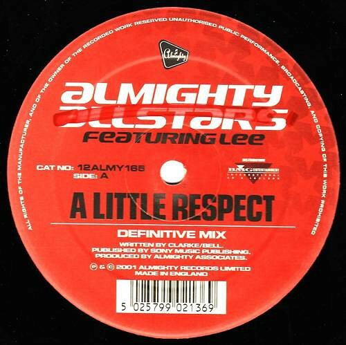 12” Almighty Allstars, Lee A Little Respect 12ALMY165 ALMIGHTY RECORDS /00250