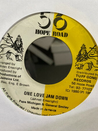 【中古】ジャマイカ7” Michigan & Smiley One Love Jam Down none 56 Hope Road /00080