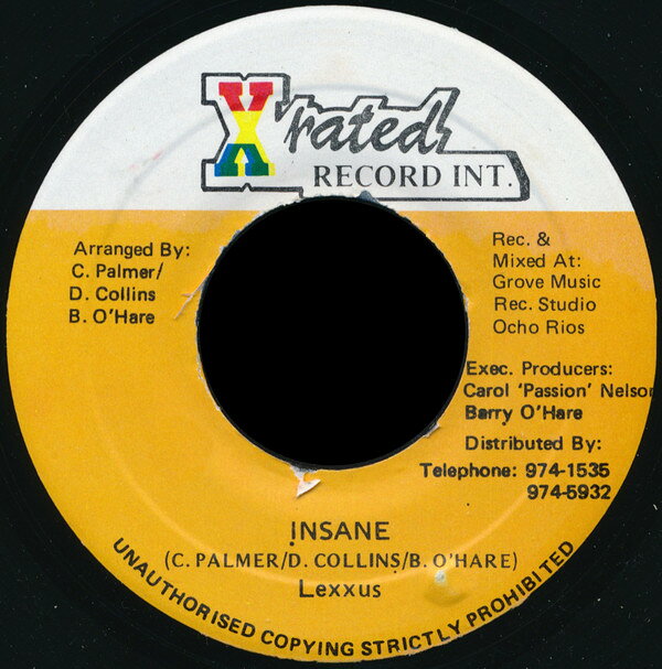 7” Lexxus Insane NONE X-Rated Record Int. /00080