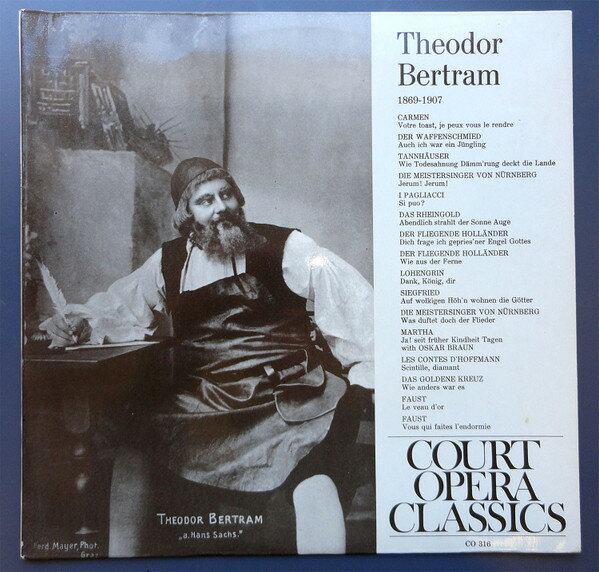 【中古】LP Theodor Bertram Theodor Bertram 1869-1907 CO316 Court Opera Classics /00260