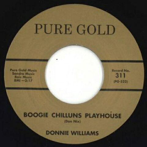 【新品】英7” Donnie Williams Boogie Chilluns Playhouse / Mister B 311 Pure Gold UK /00048