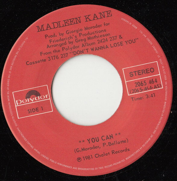 7” Madleen Kane You Can 2065464 Polydor /00080
