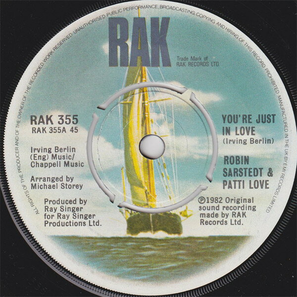 Artist Name: F - 【中古】7” Robin Sarstedt & Patti Love Youre Just In Love RAK355 RAK /00080
