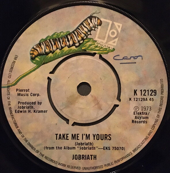 7” Jobriath Take Me Im Yours K12129 Elektra /00080