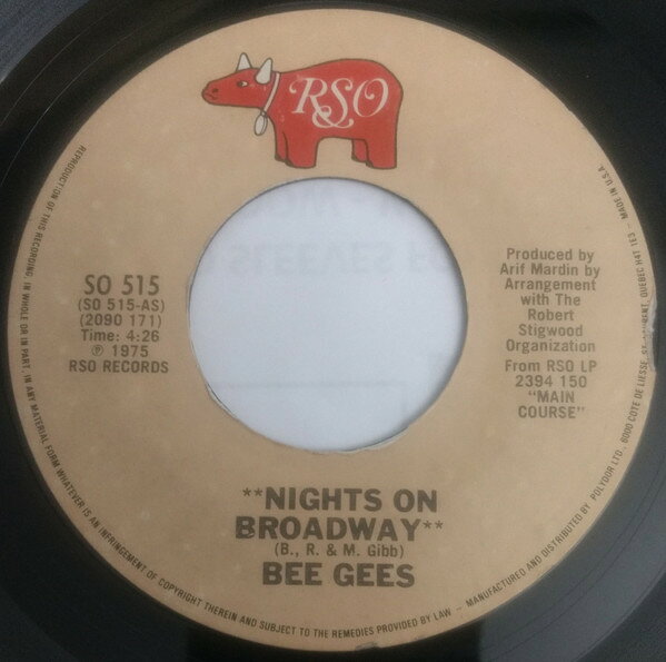 【中古】7” Bee Gees Nights On Broadway SO515 RSO /00080