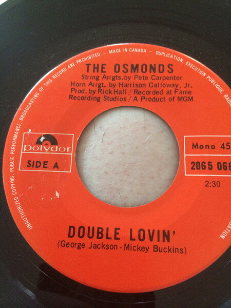 7” Osmonds Double Lovin 2065066 Polydor /00080