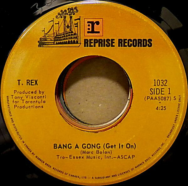 Artist Name: J - 【中古】7” T. Rex Bang A Gong (Get It On) / Raw Ramp 1032 Reprise Records /00080