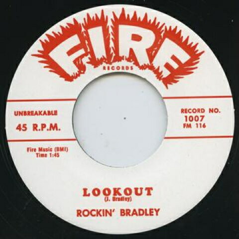 【新品】英7” Rockin Bradley Lookout / I Have News For You FIRE1007 Fire Records UK /00052