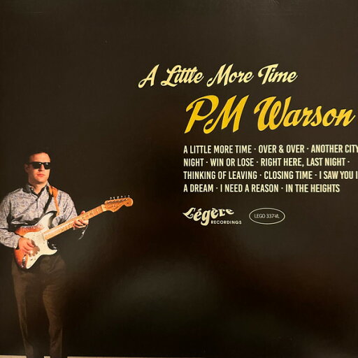 【新品】独LP PM Warson A Little More Time LEGO337VL Legere Recordings /00260 【新品】独LP PM Warson A Little More Time LEGO337VL Legere Recordings /00260
