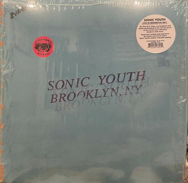 【新品】米、加2LP Sonic Youth Live In Brooklyn 2011 SC55 Silver Current Recor /00520